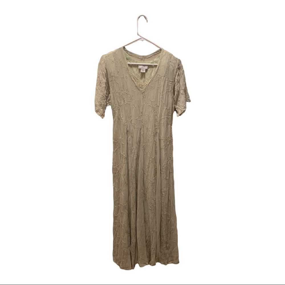 Starina Petite Large Green V-neck Dress